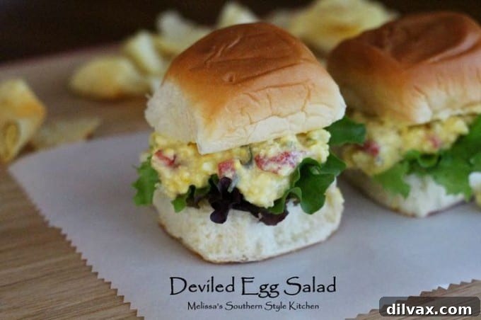 More Than 25 Creative Back to School Lunch Ideas 11 Creamy deviled egg salad, garnished and ready to be enjoyed as a savory lunch component.