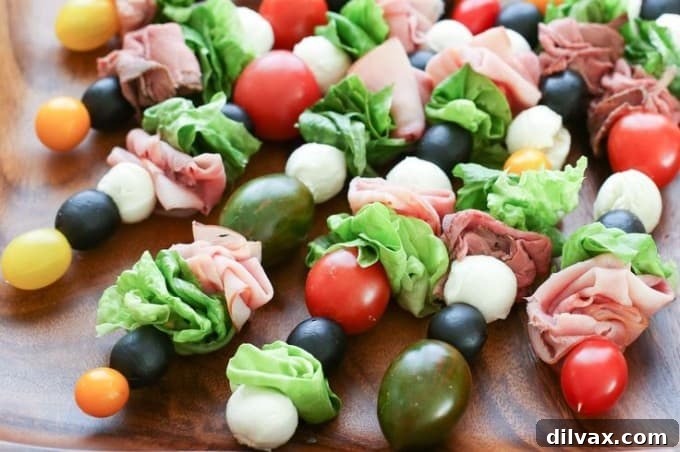 More Than 25 Creative Back to School Lunch Ideas 22 Colorful salad snacks presented on skewers, making vegetables and cheese fun and easy to eat.