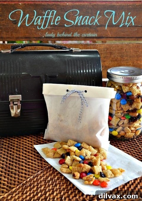 Waffle Snack Mix - Crunchy School Snack