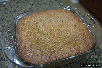 Spiced Apple Cider Pudding Cake 16 Plated slice of cake, showing its moist texture