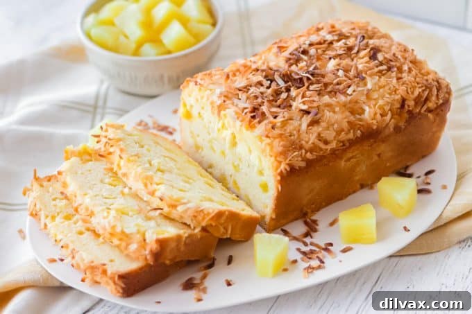 Pineapple Loaf 2 Freshly baked loaf of Pineapple Bread with golden crust