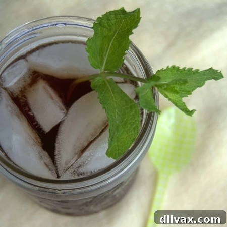 Sweet Southern Brew 4 A delicious and refreshing summertime drink! A glass of sweet tea with ice, lemon, and mint.