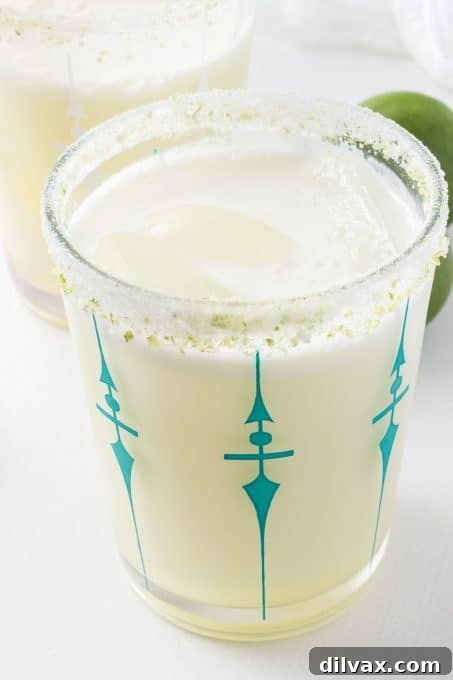 Velvet Lemonade 3 Brazilian Lemonade (Limeade) - Close-up of the creamy texture and lime garnish.