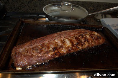 Sweet and Tangy Honey Mustard Ribs 7 Perfectly browned and glazed honey mustard ribs, ready to be served.