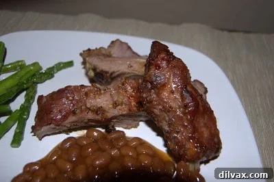 Sweet and Tangy Honey Mustard Ribs 8 Another angle of the finished honey mustard ribs, showcasing their delicious glaze.