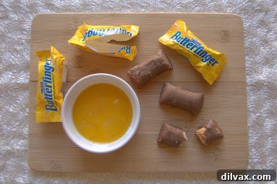 Delicious Egg Yolk Butterfinger Cookies, a perfect use for leftover Halloween candy and egg yolks.