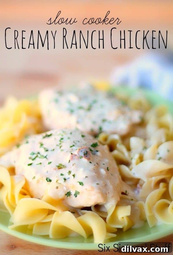 Slow Cooker Creamy Ranch Chicken