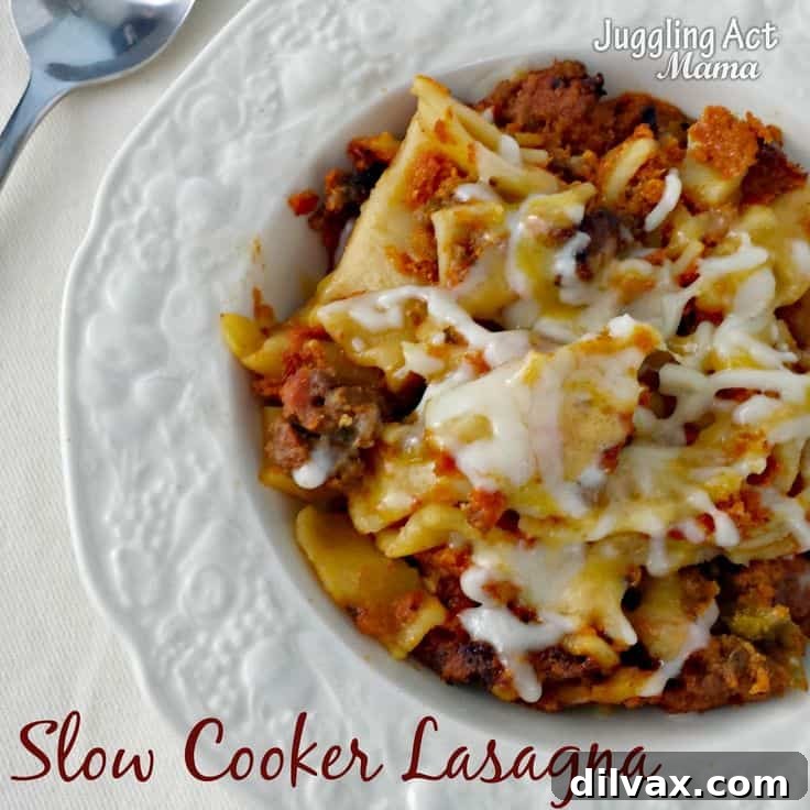 Slow Cooker Meat Lasagna