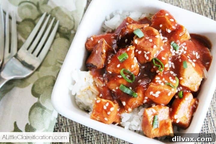 Healthy Crockpot Sesame Chicken