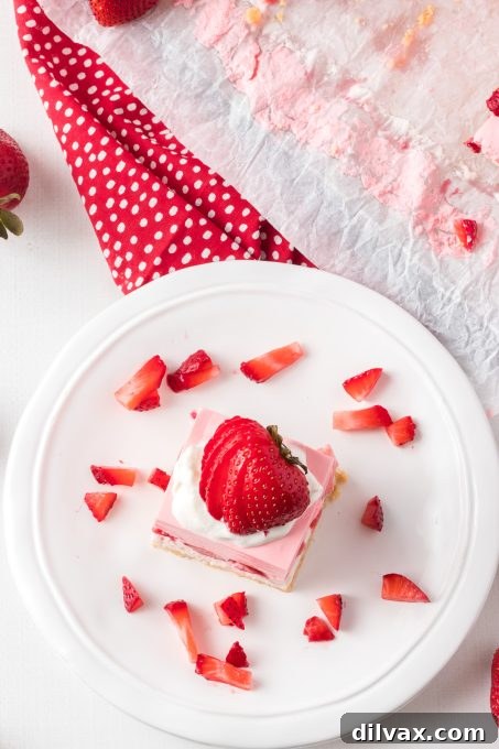 Velvet Strawberry Cream Bars 8 Creamy layered strawberry lush.