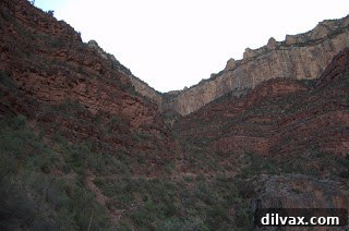 Daily Walnut Bake 14 Close-up of the distinct rock layers forming the canyon walls.