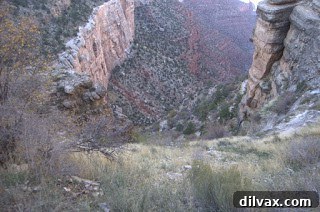 Daily Walnut Bake 6 Hiking trail meandering along the edge of the Grand Canyon.