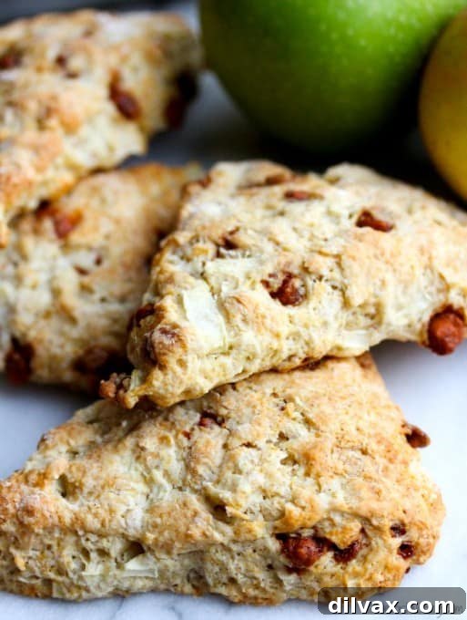 Autumn Apple Magic: 25 Recipes for Sweet and Savory Treats 5 Delicious Apple Cinnamon Scones with a dusting of sugar