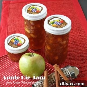 Autumn Apple Magic: 25 Recipes for Sweet and Savory Treats 7 Homemade Apple Pie Jam in jars, perfect for gifting