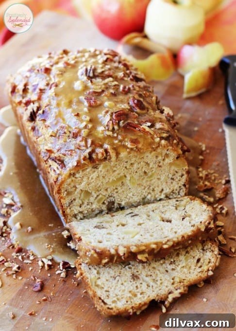 Autumn Apple Magic: 25 Recipes for Sweet and Savory Treats 8 Moist Apple Praline Bread loaf with a sweet, crunchy topping