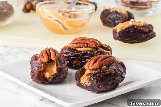 Dates and Peanut Butter as a healthy snack
