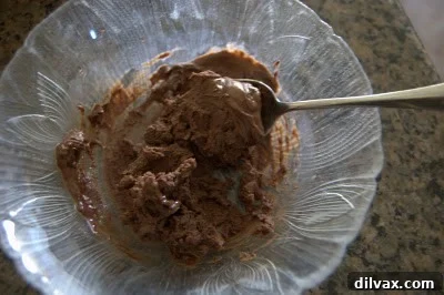 Day 241 - Delicious Peanut Butter Banana Muffins 6 Nutella mixed with milk, showing a dry, clumpy, and unappetizing texture