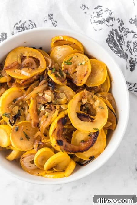 Golden Summer Squash Sauté 6 A summer squash side dish.