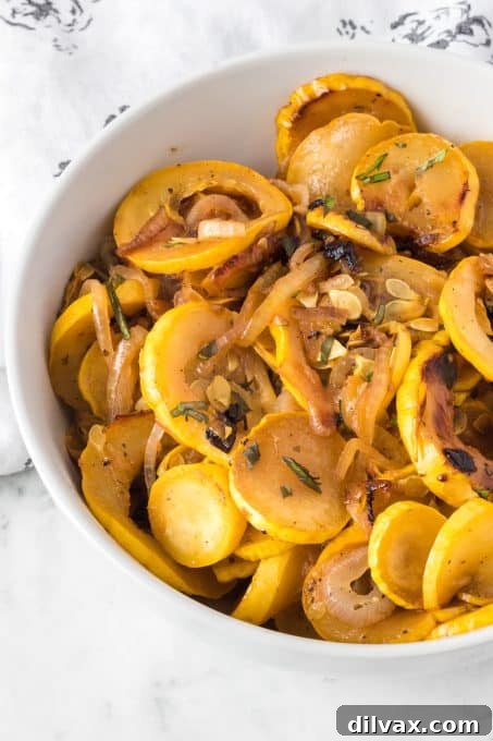 Golden Summer Squash Sauté 7 Summer squash that's been sauteed for a quick and easy side dish.