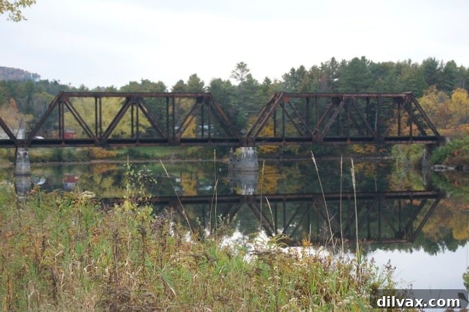 The Connecticut River winding through fall foliage in New Hampshire