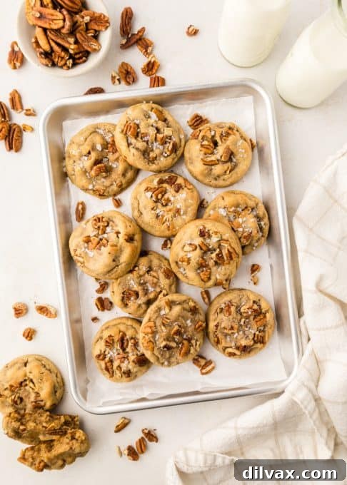 A tray of Pecan Butter Cookies.