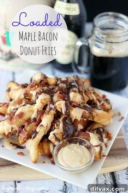 Sweet and Savory Loaded Maple Bacon Donut Fries