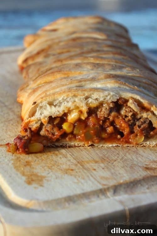 Savory Sloppy Joe Braid Appetizer