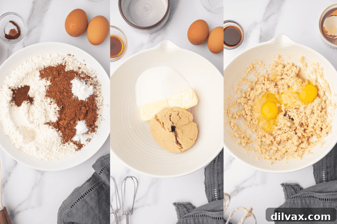 Red Velvet Crinkles 5 First step of Red Velvet Crinkle Cookies preparation: mixing dry ingredients.