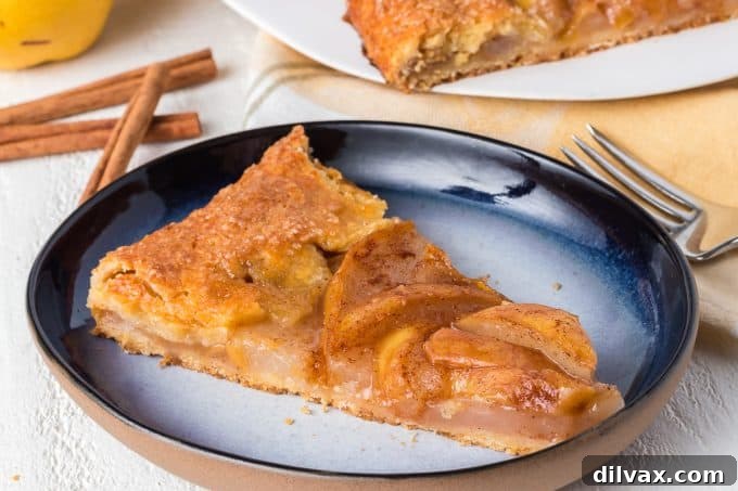 Rustic Cinnamon Pear Tart 2 Cinnamon Pear Galette - A rustic and delicious pear tart with a flaky crust.