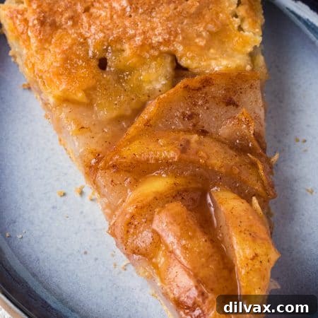 Cinnamon Sugar pears in a cornmeal galette crust.