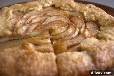 Rustic Cinnamon Pear Tart 14 Additional close-up image of the baked Cinnamon Pear Galette.