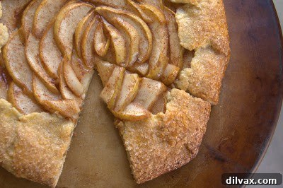 Rustic Cinnamon Pear Tart 16 A final inviting shot of the homemade Cinnamon Pear Galette.