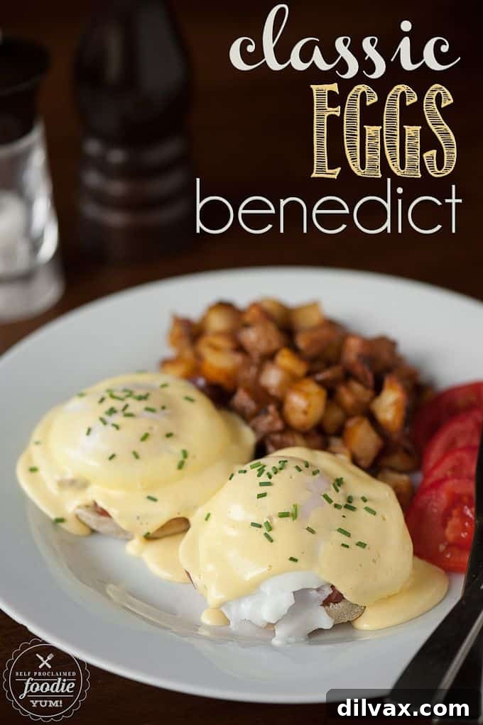 Platter of perfectly prepared Classic Eggs Benedict