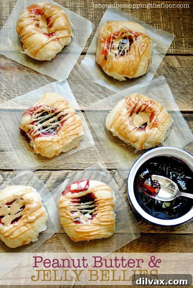 Peanut Butter and Jelly Bellies, bite-sized breakfast treats