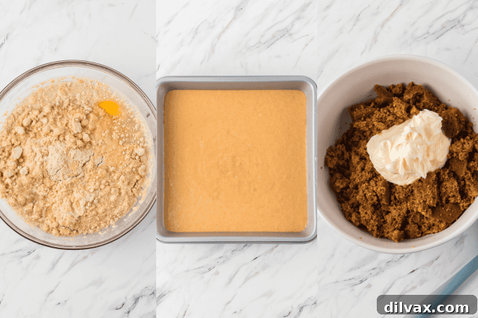 Spiced Holiday Truffle Treasures 5 Step-by-step process of preparing gingerbread cake and mixing it with frosting for truffles.