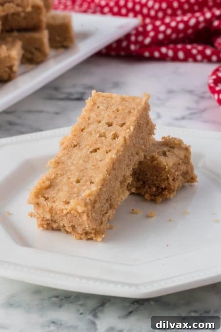 Nutty Brown Butter Shortbread 11 Beautifully arranged brown butter shortbread squares, a simple and elegant treat for any occasion.