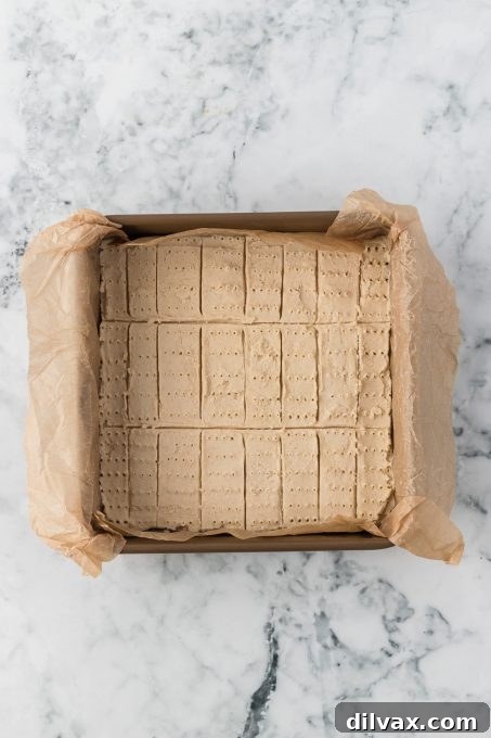 Nutty Brown Butter Shortbread 6 Brown butter shortbread dough, pricked with a fork and scored, ready for the oven.