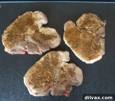 Pork Chops Seasoned with Spices