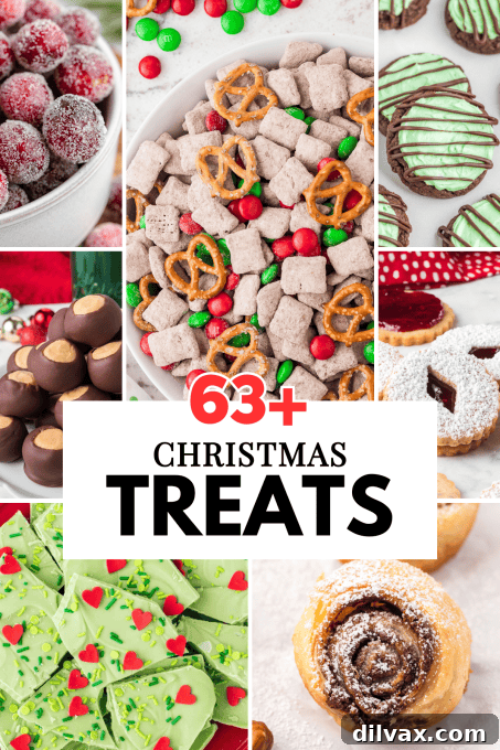 Sixty-Three Festive Christmas Delights 3 Pin this collection of 63+ Christmas Treats, including easy cookies, no-bake snacks, festive desserts, and holiday breakfasts, to your Pinterest board for quick access.