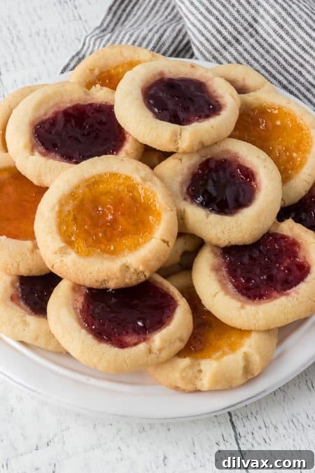 Sweet Indentations 3 Apricot and raspberry butter thumbprints.