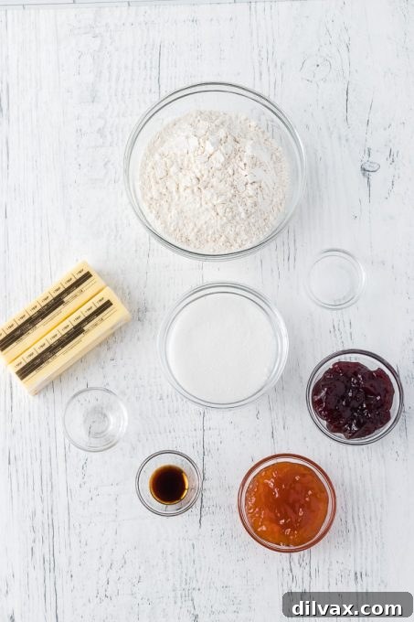 Sweet Indentations 4 Ingredients for Thumbprint Cookies.