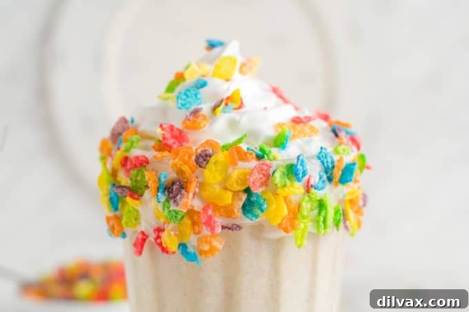 Fruity Cereal Milkshake 2 Fruity Pebbles™ Milkshake