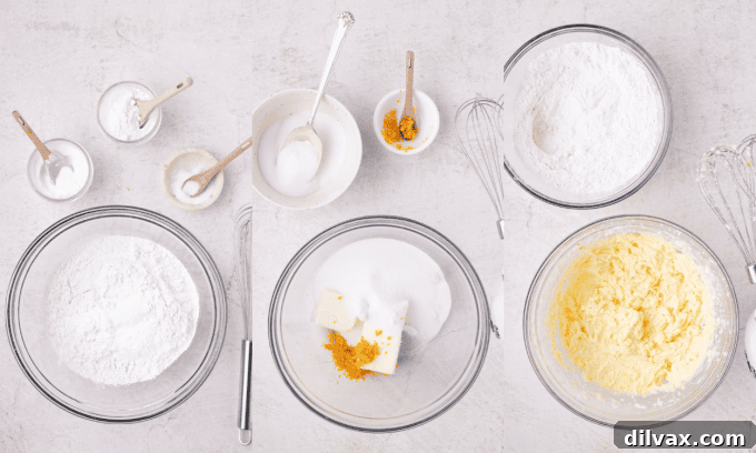 First steps of preparing Cranberry Orange Cookies dough