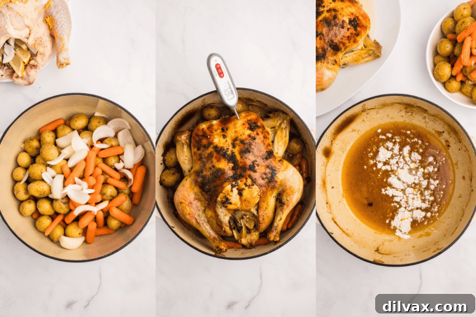 Second set of process photos for Dutch Oven Chicken.