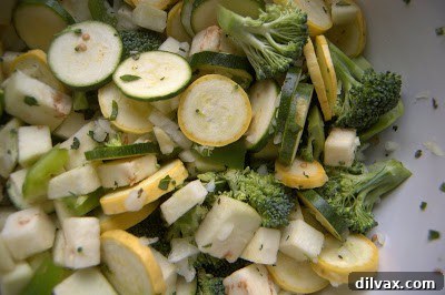 Savory Orzo Ratatouille Bake 4 Orzo cooking in a pot on the stove