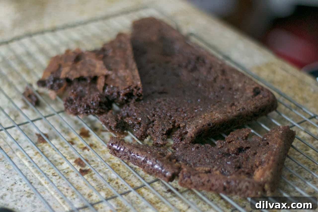 Thin, pale brownies on a baking sheet, looking slightly undercooked or improperly risen, signifying a baking fail.