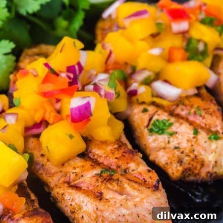 Grilled Salmon with Mango Salsa
