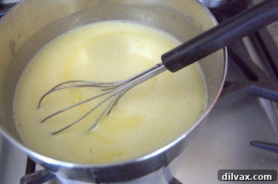 Zesty Lime Curd Tartlets 4 Freshly made lime curd in a bowl