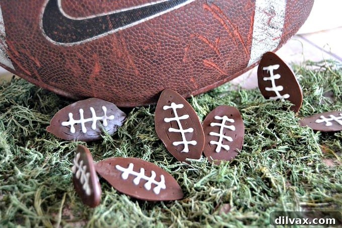 The Pressure Drop 2 Deflated Footballs - cute chocolate footballs made with chocolate and fun to serve for Game Day!