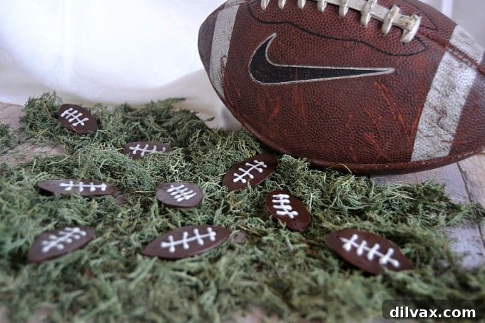 The Pressure Drop 3 Deflated Footballs - cute chocolate footballs made with chocolate and fun to serve for Game Day!
